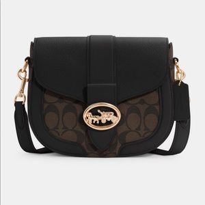SOLD~NWT COACH Georgie Saddle Bag In Signature